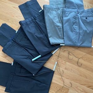 5 pairs of banana republic non iron 34x34 pants.